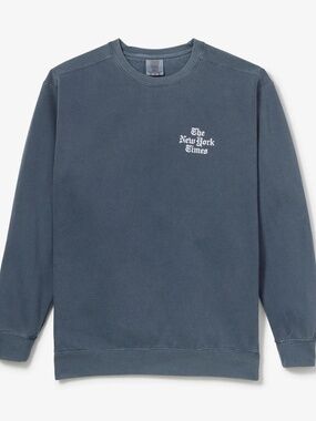 BNWT NEW Unisex The New York Times Stacked Logo Embroidered Sweatshirt Sz MEDIUM